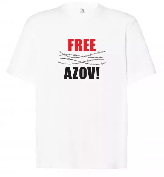 Футболка Оверсайз Free Azov Білий фото