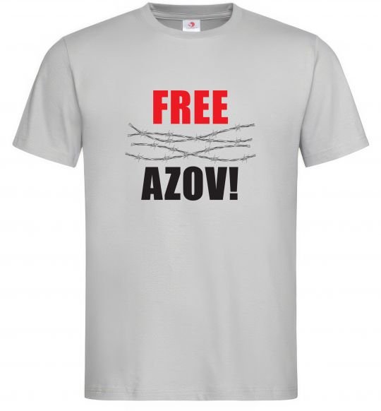 Мужская футболка Free Azov Серый фото