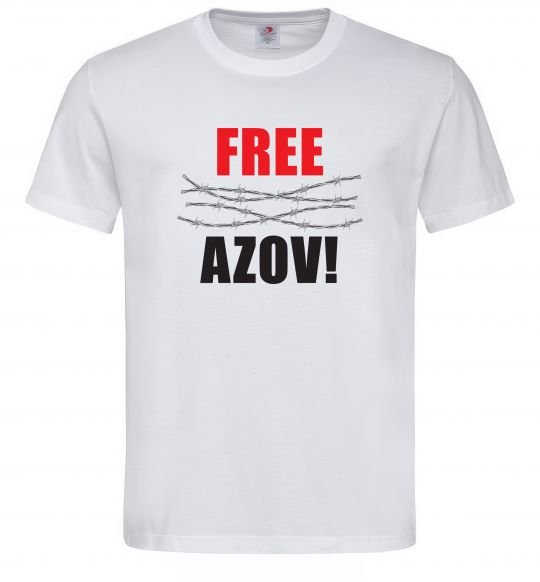 Мужская футболка Free Azov Белый фото