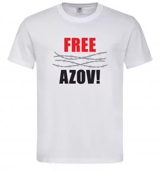 Мужская футболка Free Azov Белый фото
