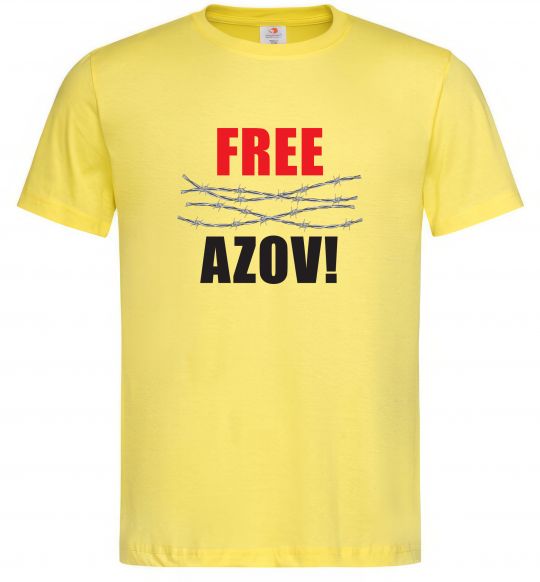 Мужская футболка Free Azov Лимонный фото