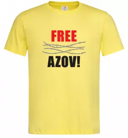 Мужская футболка Free Azov Лимонный фото
