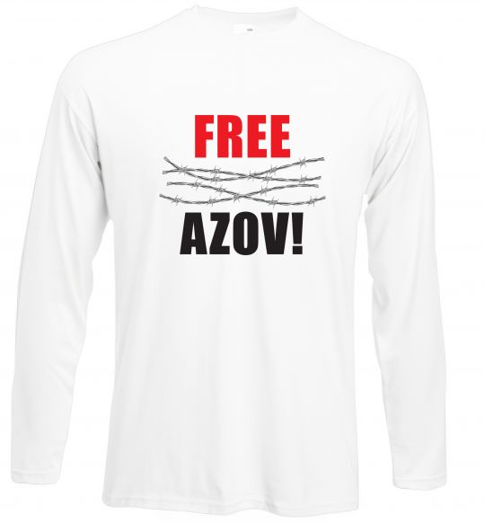 Лонгслів Free Azov Білий фото