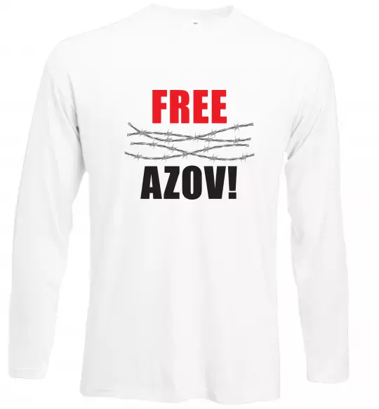 Лонгслів Free Azov Білий фото