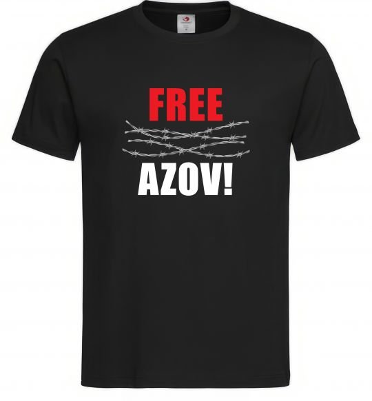 Мужская футболка Free Azov Черный фото