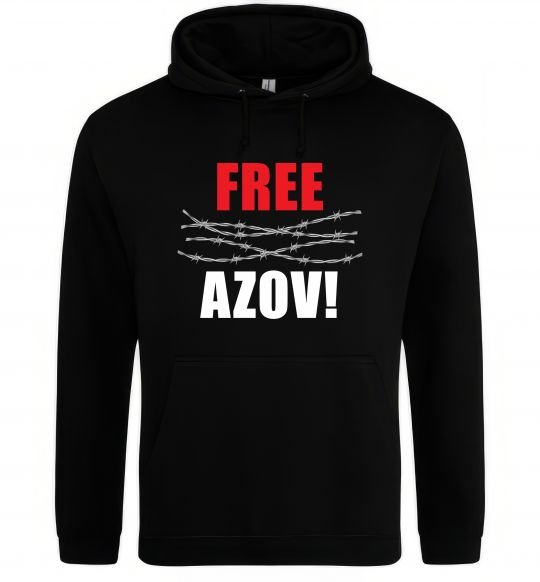 Женская толстовка (худи) Free Azov Черный фото