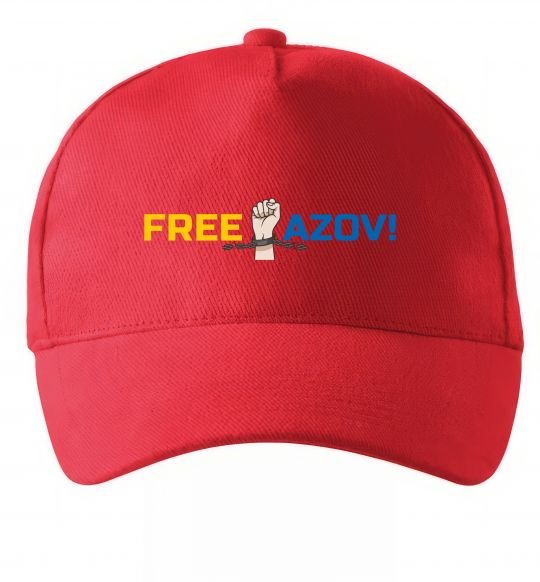 Кепка Free Azov рука Красный фото