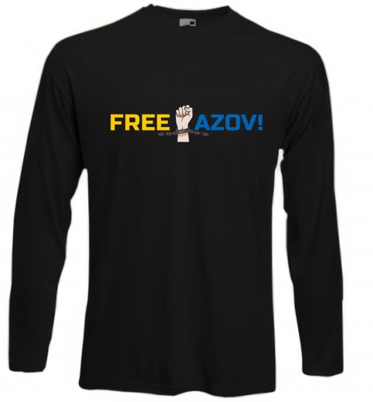 Лонгслів Free Azov рука Чорний фото