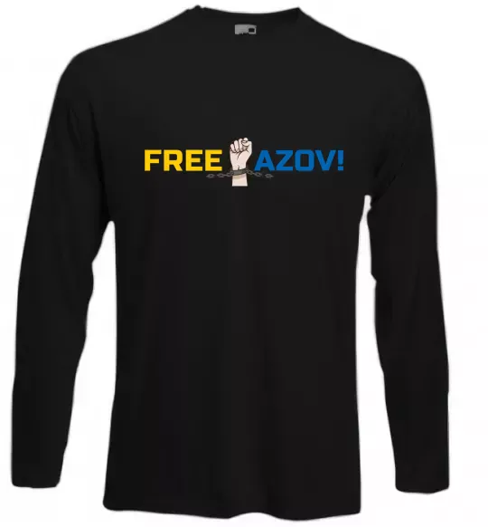 Лонгслив Free Azov рука Черный фото