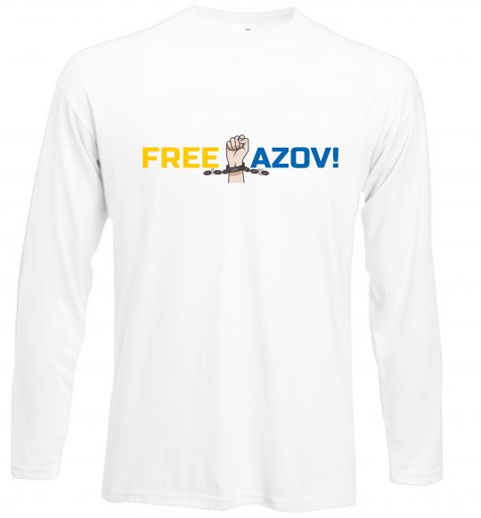 Лонгслів Free Azov рука Білий фото