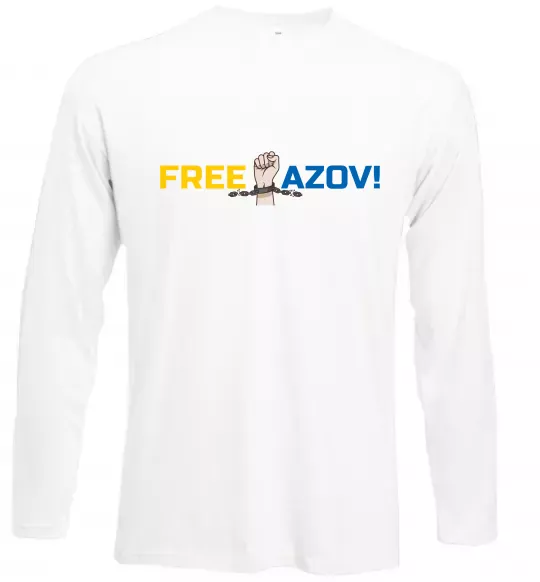 Лонгслив Free Azov рука Белый фото