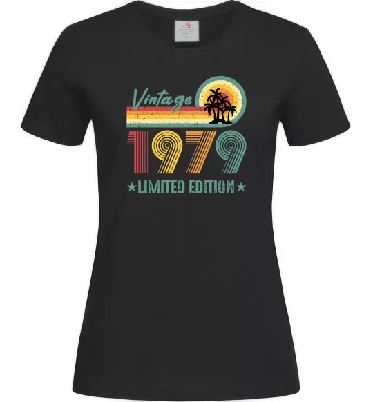 Женская футболка Vintage 1979 Черный фото