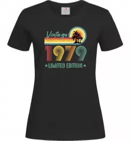 Женская футболка Vintage 1979 Черный фото