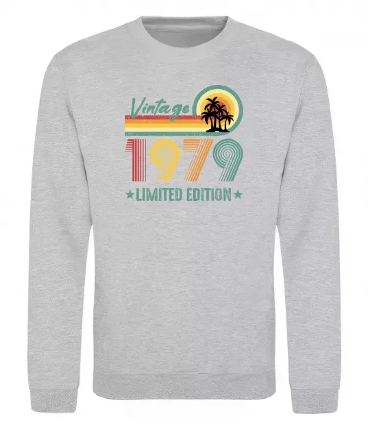 Світшот Vintage 1979 Сірий меланж фото