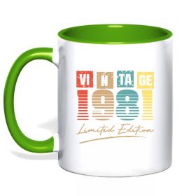 Чашка с цветной ручкой Vintage 1981