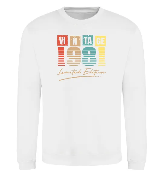 Свитшот Vintage 1981 Белый фото