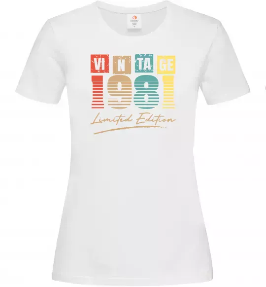 Женская футболка Vintage 1981 Белый фото