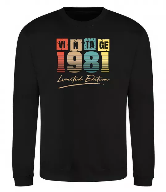 Світшот Vintage 1981 Чорний фото