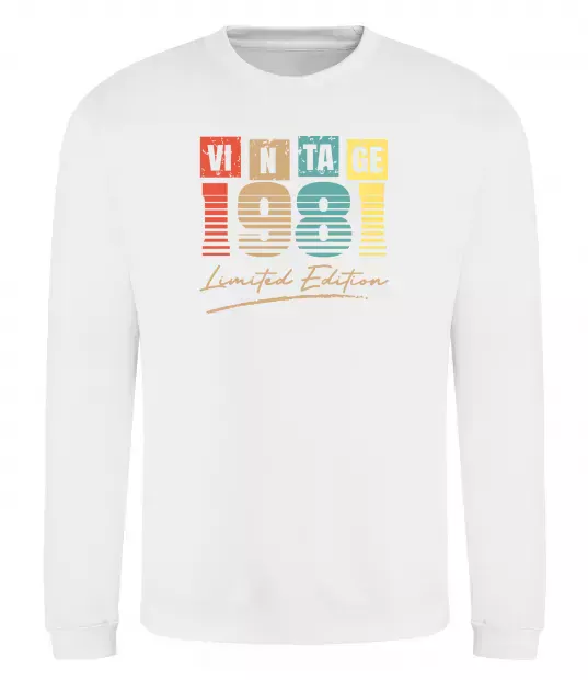 Світшот Vintage 1981 Білий фото