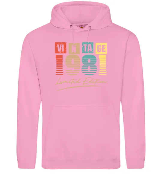 Чоловіча толстовка (худі) Vintage 1981 Рожевий фото