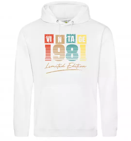 Женская толстовка (худи) Vintage 1981 Белый фото