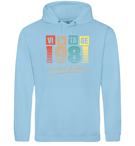Жіноча толстовка (худі) Vintage 1981 Блакитний фото