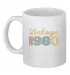 Чашка керамічна Vintage 1980 Білий фото