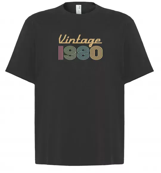 Футболка Оверсайз Vintage 1980 Чорний фото