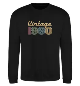 Свитшот Vintage 1980 Черный фото