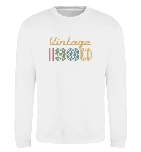 Світшот Vintage 1980 Білий фото