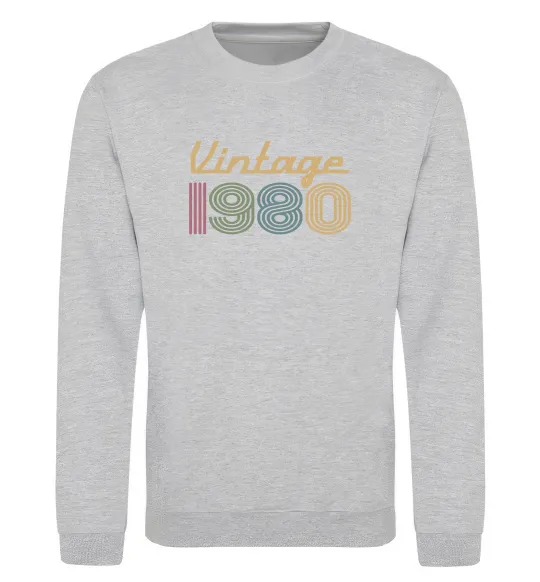 Світшот Vintage 1980 Сірий меланж фото