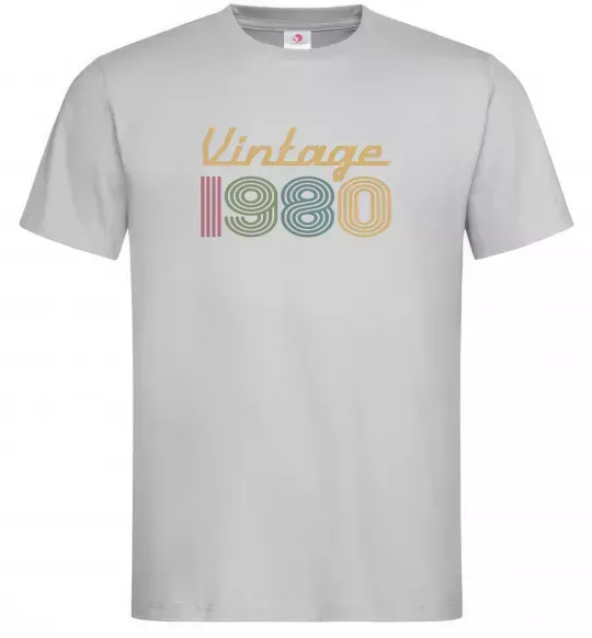 Мужская футболка Vintage 1980 Серый фото