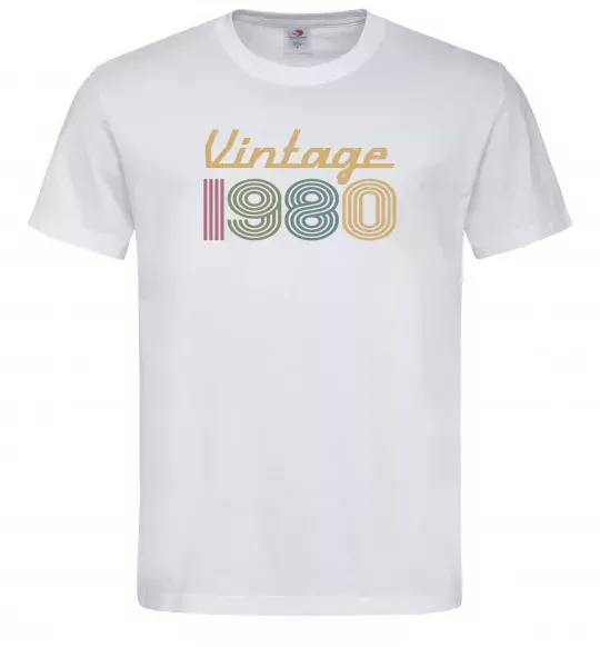 Мужская футболка Vintage 1980 Белый фото