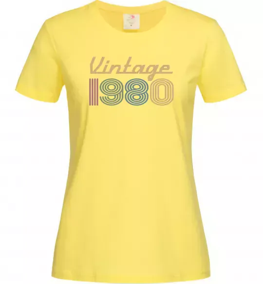 Женская футболка Vintage 1980 Лимонный фото