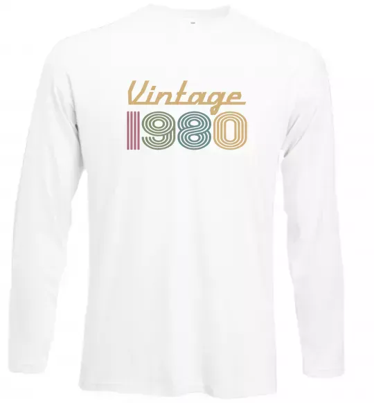 Лонгслив Vintage 1980 Белый фото