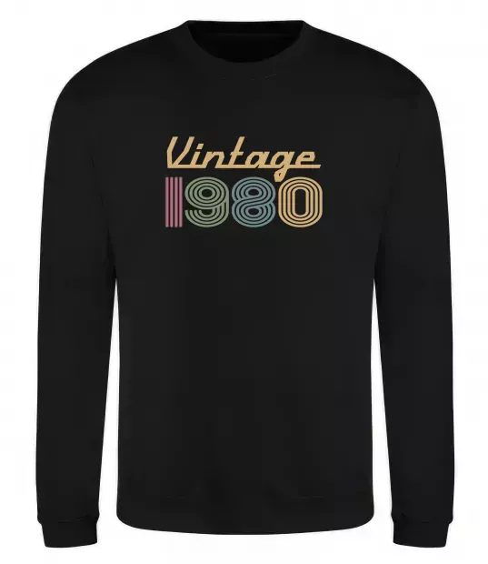 Світшот Vintage 1980 Чорний фото