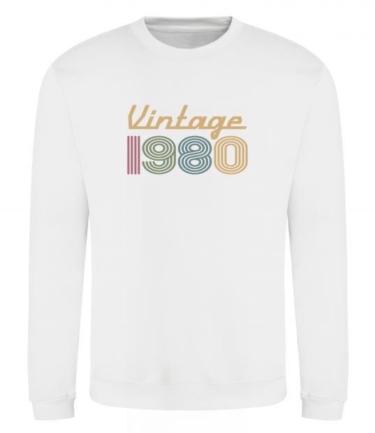 Свитшот Vintage 1980 Белый фото