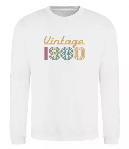 Світшот Vintage 1980 Білий фото