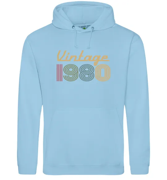 Чоловіча толстовка (худі) Vintage 1980 Блакитний фото