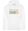 Женская толстовка (худи) Vintage 1980 Белый фото