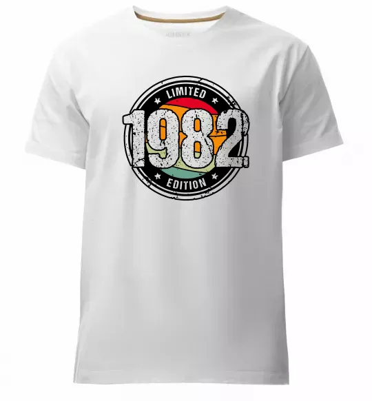 Чоловіча преміум футболка Vintage 1982 Білий фото