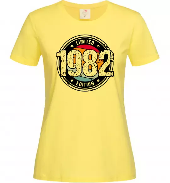 Жіноча футболка Vintage 1982 Лимонний фото