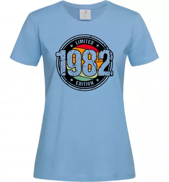 Жіноча футболка Vintage 1982 Блакитний фото
