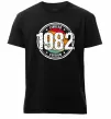 Чоловіча преміум футболка Vintage 1982 Чорний фото