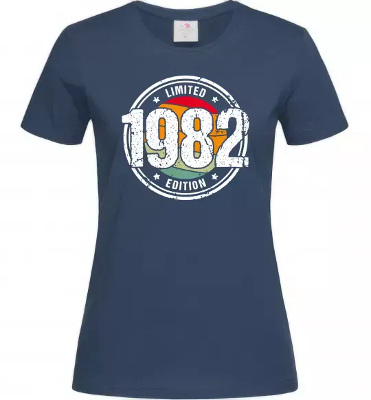 Жіноча футболка Vintage 1982 Темно-синій фото