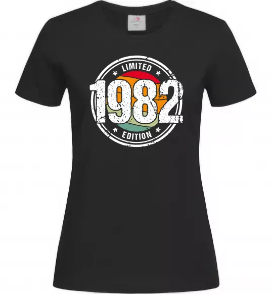 Жіноча футболка Vintage 1982 Чорний фото