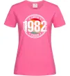 Жіноча футболка Vintage 1982 Яскраво-рожевий фото