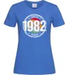 Жіноча футболка Vintage 1982 Яскраво-синій фото
