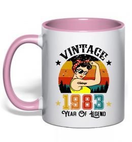 Чашка с цветной ручкой Vintage 1983