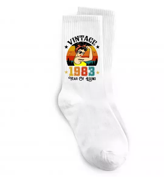 Шкарпетки Vintage 1983 Білий фото